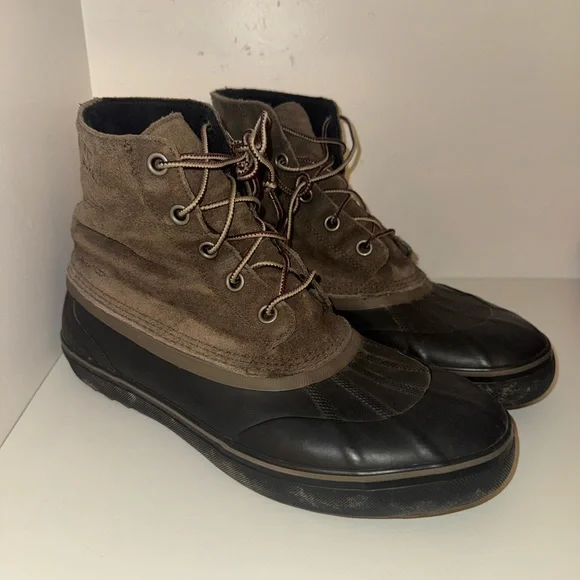Sorel Men's Suede Brown and Black Boots - Picture 2 of 7